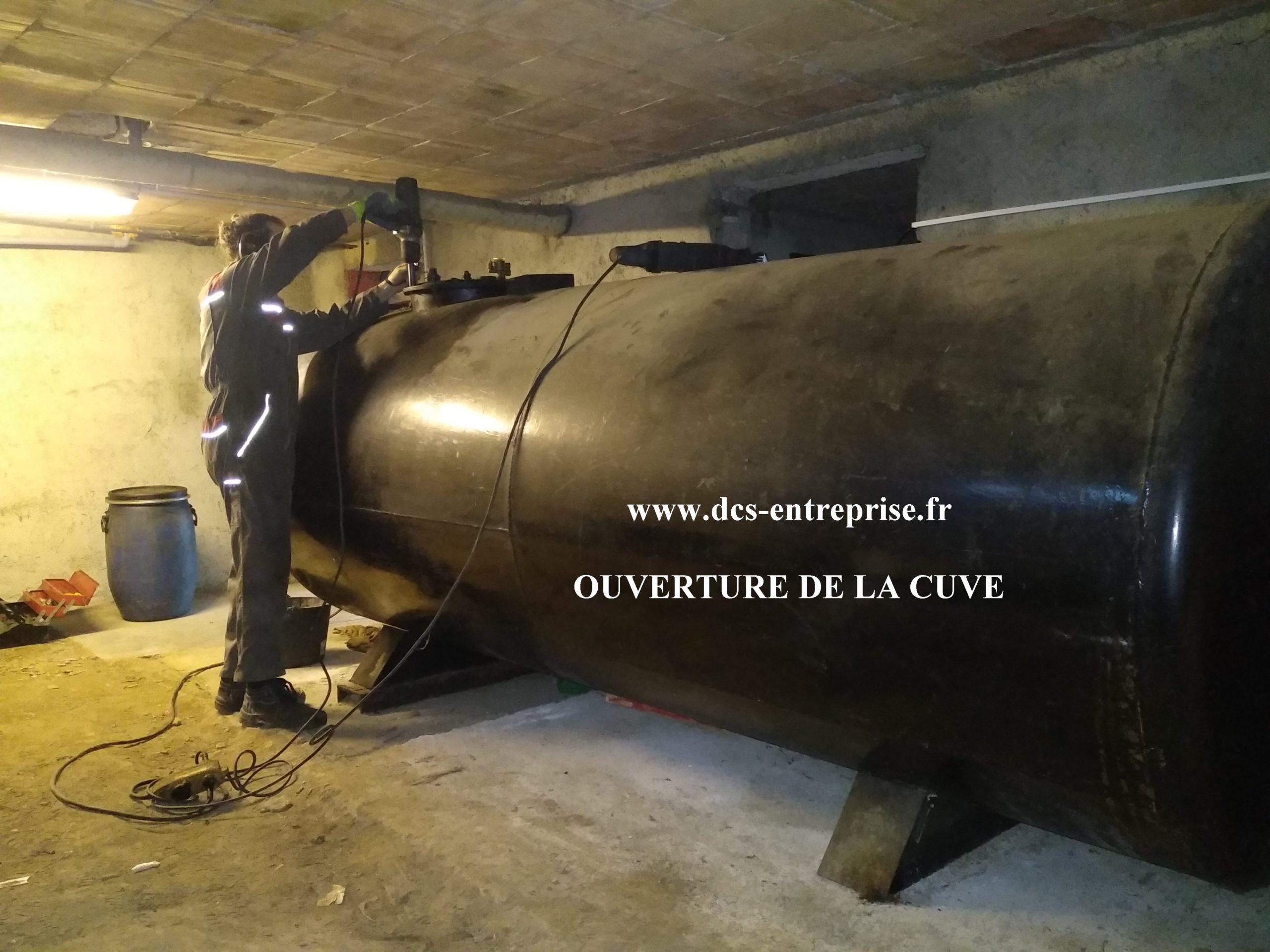 Ouverture d'une cuve à fioul en Franche-Comté