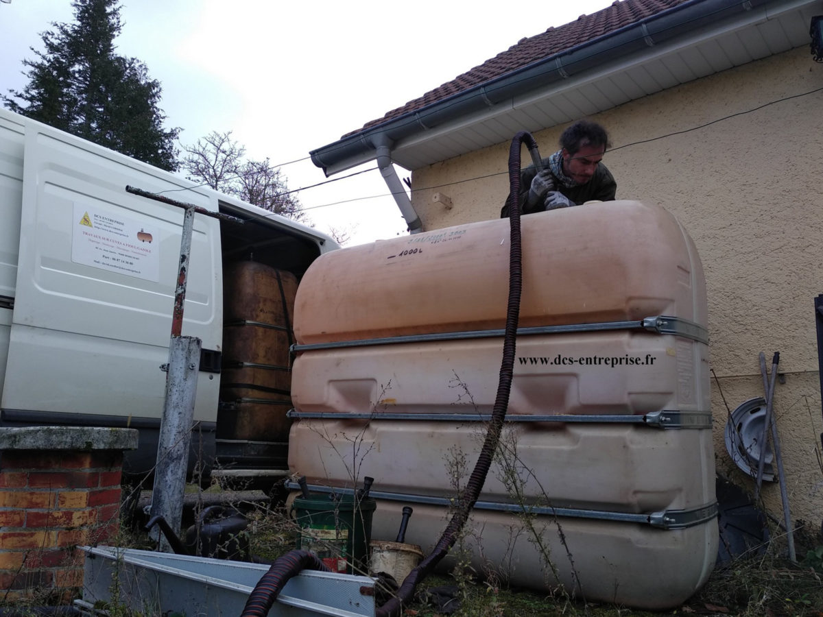 Nettoyage de cuve à fioul - Nos chantiers DCS Entreprise
