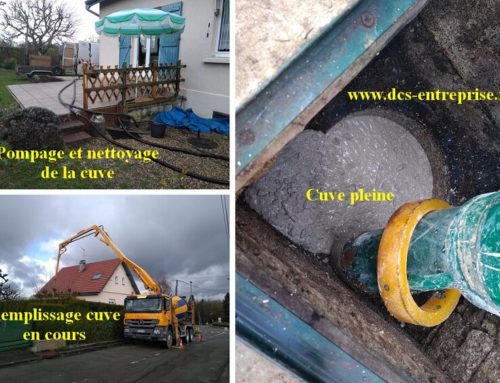 Dégazage et neutralisation d’une cuve fioul enterrée et abandonnée (au 1/4 pleine) suite à la mise en place d’une PAC, à MONTBELIARD dans le Doubs (25).