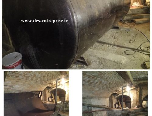 Découpage d’une cuve fioul de 10 000 litres en cave à MOREZ (39 LES HAUTS DE BIENNE)
